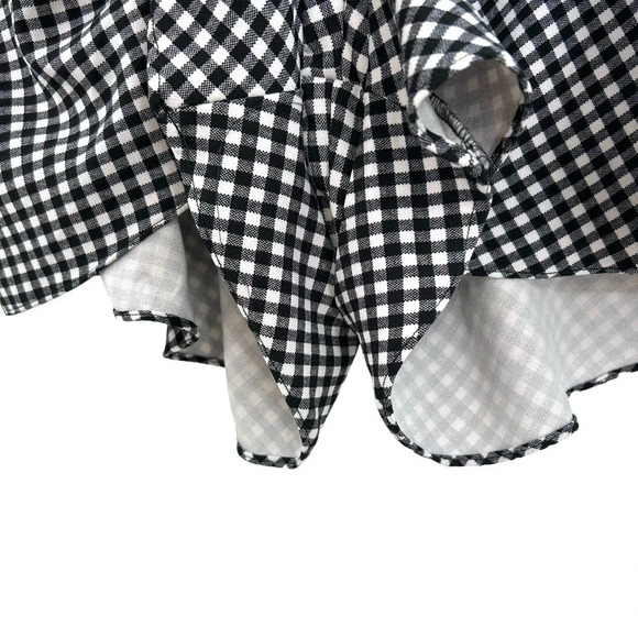 City Chic Black Gingham Check Frill Ruffle Shorts‎ Plus Size 18 - Picture 5 of 10